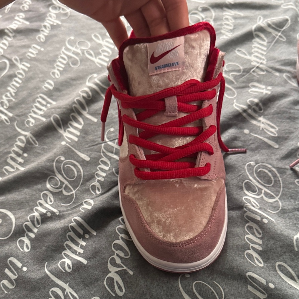 Nike Strangelove Velvet Red and Pink Sneakers